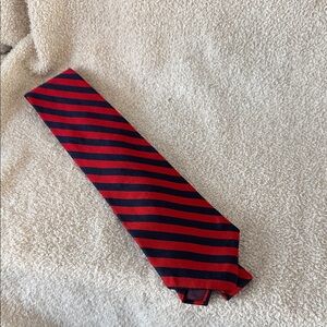Elegant Red and Navy Striped Tie